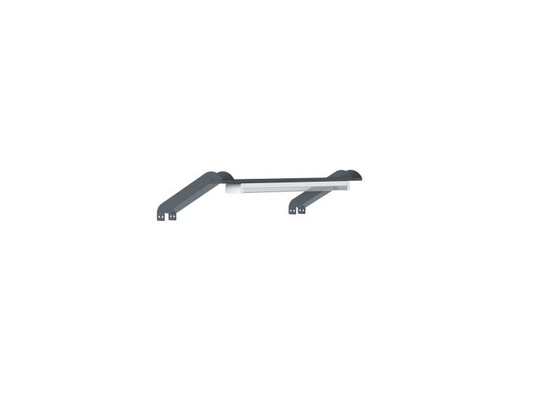 Kit illuminazione LED, con braccetti, supporto plafoniera LED per barre verticali. L 1000 mm
