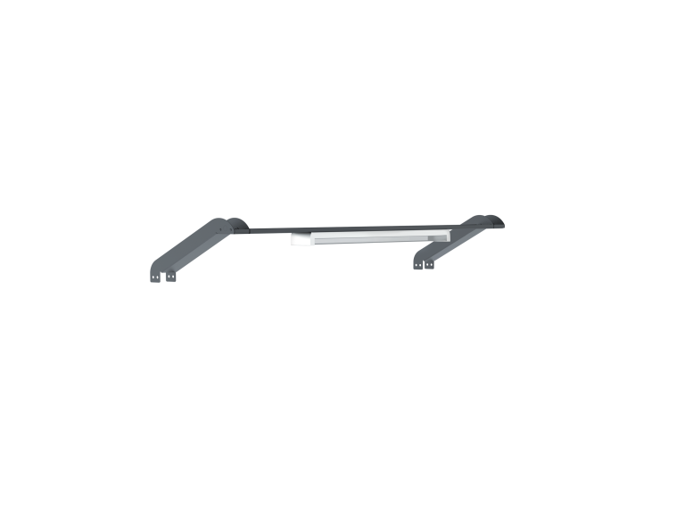 Kit d'éclairage LED, avec bras, support de plafond LED pour barres verticales. L 1500 mm