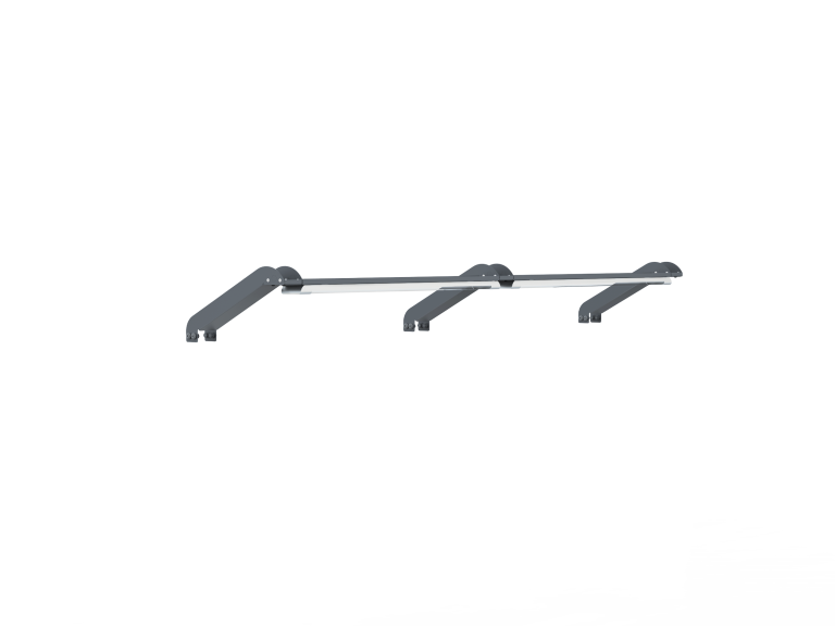 Kit illuminazione LED, con braccetti, supporti plafoniere LED per barre verticali. L 2000 mm